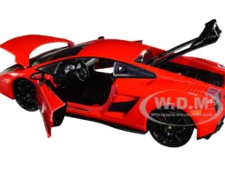 Lamborghini Gallardo Superleggera Red Black Stripes Hyper-Spec Series 1/24 Diecast Model Car Jada 32945