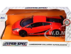 Lamborghini Gallardo Superleggera Red Black Stripes Hyper-Spec Series 1/24 Diecast Model Car Jada 32945