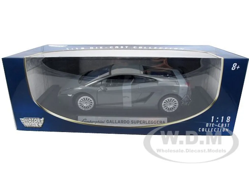 Lamborghini Gallardo Superleggera Grey 1/18 Diecast Model Car Motormax 73181
