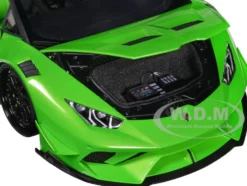 Lamborghini Huracan GT LB Silhouette Works Pearl Green Metallic with Black Top 1/18 Model Car Autoart 79128