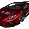 Lamborghini Huracan GT LB Silhouette Works Hyper Red Metallic with Black Top 1/18 Model Car Autoart 79126