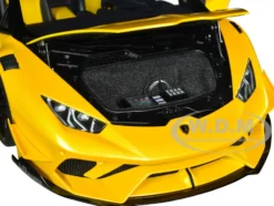 Lamborghini Huracan GT LB Silhouette Works Yellow Metallic with Black Top 1/18 Model Car Autoart 79127