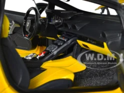 Lamborghini Huracan GT LB Silhouette Works Yellow Metallic with Black Top 1/18 Model Car Autoart 79127
