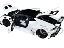 Lamborghini Huracan GT LB Silhouette Works White with Black 1/18 Model Car Autoart 79125