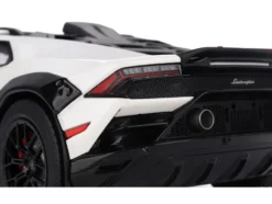 Lamborghini Huracan Sterrato Bianco Asopo White with Matt Black Top and Red Stripes 1/18 Model Car by Top Speed