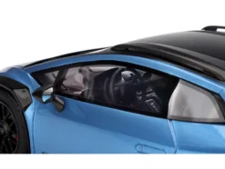 Lamborghini Huracan Sterrato Blu Aegir Blue Metallic with Matt Black Top 1/18 Model Car by Top Speed