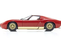 Lamborghini Miura P 400 Red with Gold Accents 1/18 Diecast Model Car by Kyosho