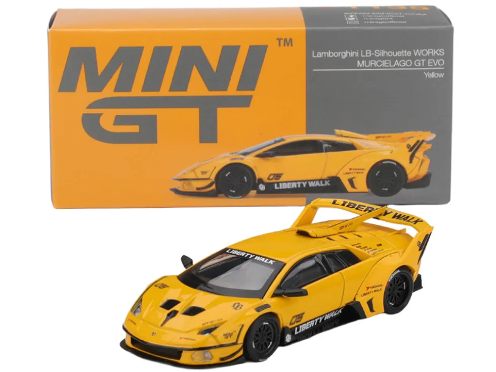 Lamborghini Murcielago GT EVO LB-Silhouette Works Yellow Limited Edition 1/64 Diecast Model Car by Mini GT