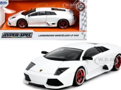 Lamborghini Murcielago LP640 White Hyper-Spec 1/24 Diecast Model Car Jada 32570