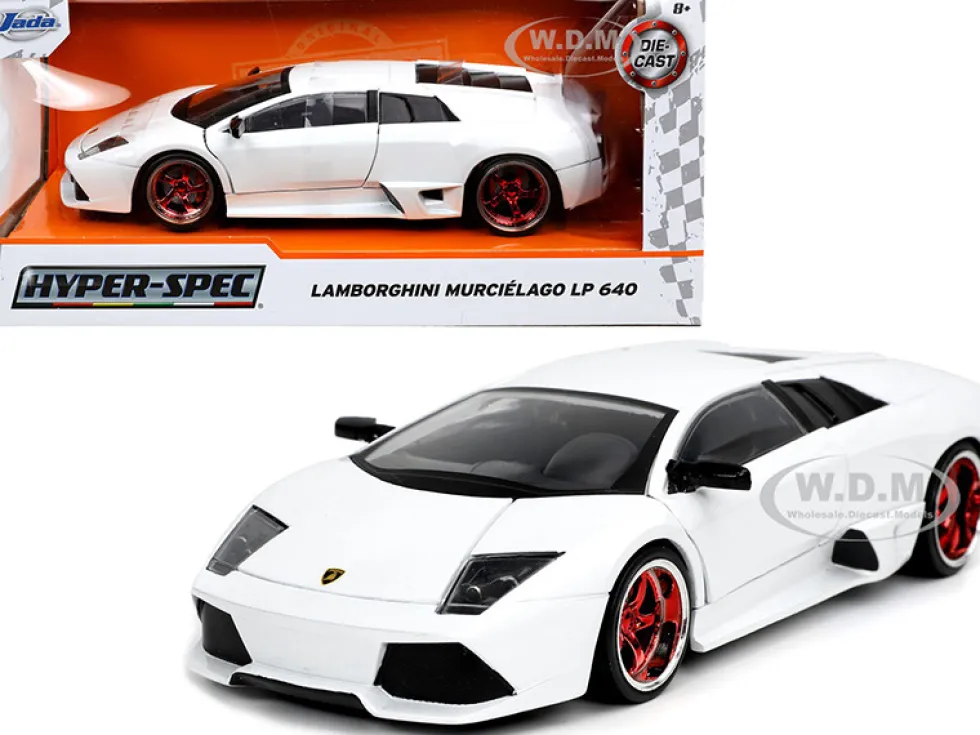 Lamborghini Murcielago LP640 White Hyper-Spec 1/24 Diecast Model Car Jada 32570