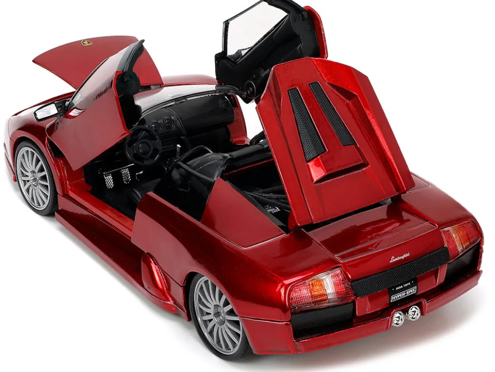 Lamborghini Murcielago Roadster Red Metallic Hyper-Spec Series 1/24 Diecast Model Car Jada 34029