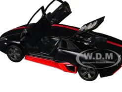 Lamborghini Reventon Matt Black with Red Stripes 
