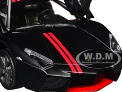 Lamborghini Reventon Matt Black with Red Stripes 