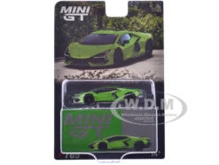 Lamborghini Revuelto Verde Selvans Green Metallic Limited Edition 1/64 Diecast Model Car by Mini GT