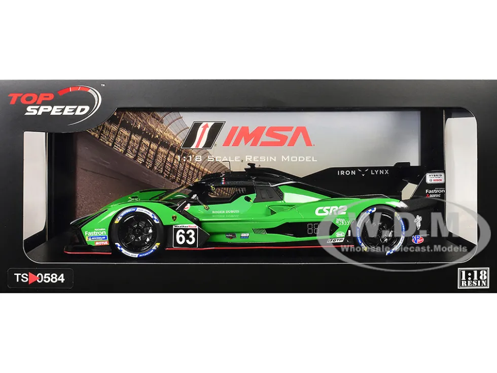 Lamborghini SC63 #63 Matteo Cairoli - Andrea Caldarelli - Romain Grosjean "Iron Lynx" IMSA "12 Hours of Sebring" (2024) 1/18 Model Car by Top Speed