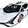 Lamborghini Sian FKP 37 White Copper Wheels 1/18 Diecast Model Car Bburago 11046