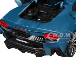 Lamborghini Temerario Matt Blue Metallic 1/18 Diecast Model Car by Bburago