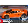Lamborghini Temerario Orange Metallic 1/18 Diecast Model Car by Bburago