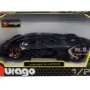 Lamborghini Terzo Millennio Dark Gray Metallic Black Top Carbon Accents 1/24 Diecast Model Car Bburago 21094