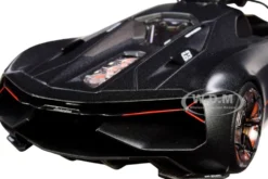 Lamborghini Terzo Millennio Dark Gray Metallic Black Top Carbon Accents 1/24 Diecast Model Car Bburago 21094