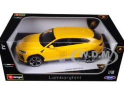 Lamborghini Urus Yellow 1/18 Diecast Model Car Bburago 11042