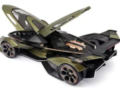 Lamborghini V12 Vision Gran Turismo Matt Green Metallic 1/18 Diecast Model Car Maisto 31454
