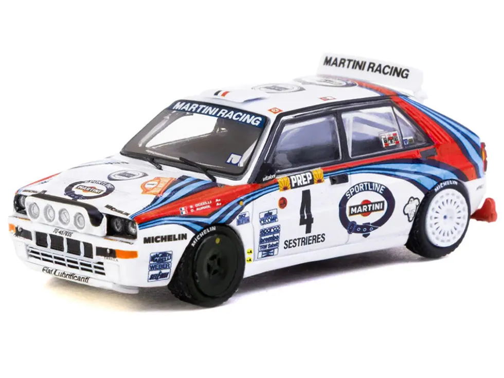 Lancia Delta HF Integrale #4 Didier Auriol - Bernard Occelli "Martini Racing" Winner "Monte Carlo Rally" (1992) "Hobby64" Series 1/64 Diecast Model Car by Tarmac Works