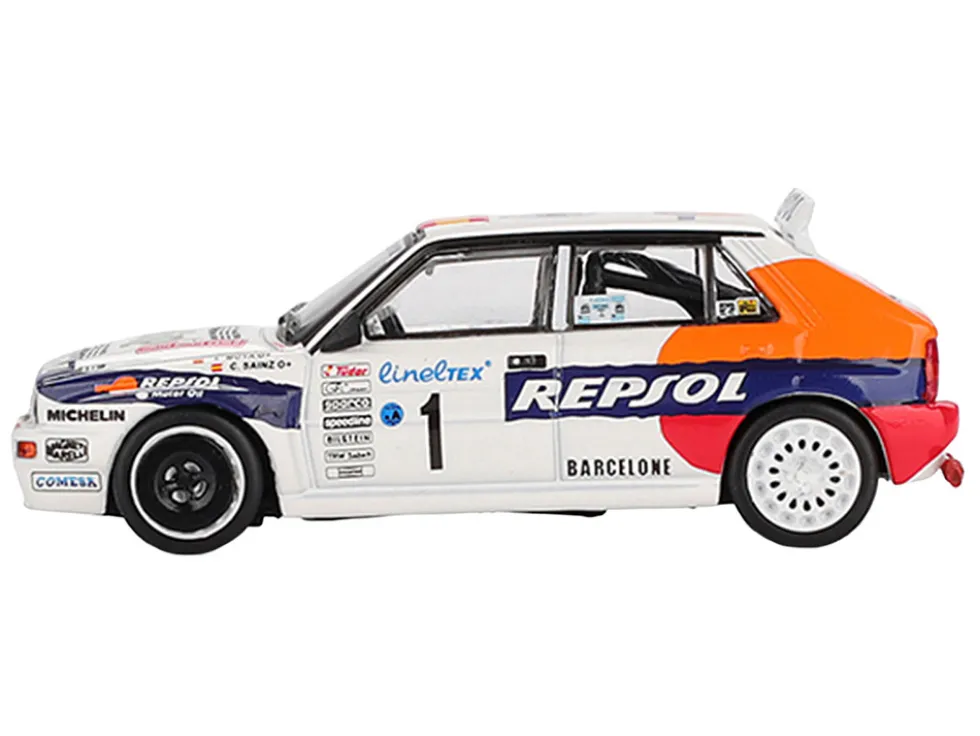 Lancia Delta HF Integrale Evoluzione #1 Carlos Sainz - Luis Moya "Rallye Monte-Carlo" (1993) Limited Edition 1/64 Diecast Model Car by Mini GT