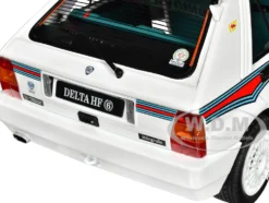 1992 Lancia Delta HF Integrale Evo 1 Martini 6 White with Blue and Red Stripes World Rally Champion Martini Racing 1/18 Diecast Model Car Solido S1807804