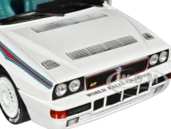 1992 Lancia Delta HF Integrale Evo 1 Martini 6 White with Blue and Red Stripes World Rally Champion Martini Racing 1/18 Diecast Model Car Solido S1807804