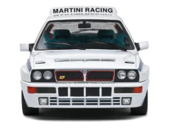 1992 Lancia Delta HF Integrale Evo 1 Martini 6 White with Blue and Red Stripes World Rally Champion Martini Racing 1/18 Diecast Model Car Solido S1807804