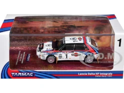 Lancia Delta HF Integrale #1 Juha Kankkunen - Juha Piironen "Martini Racing" 2nd Place "Safari Rally" (1992) "Hobby64" Series 1/64 Diecast Model Car by Tarmac Works