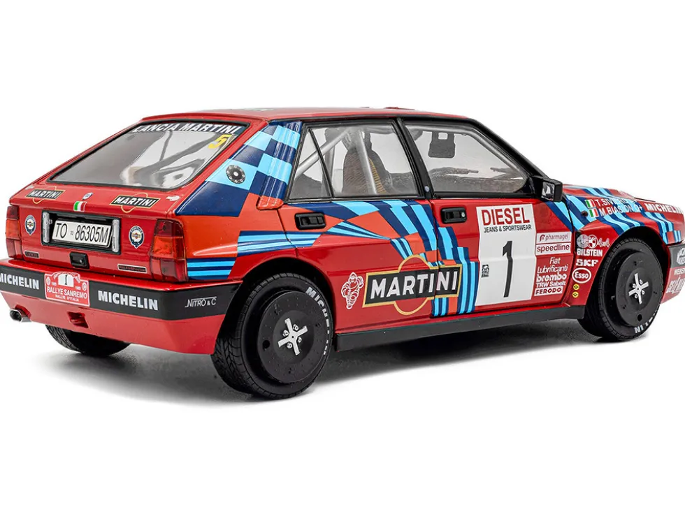 Lancia Delta HF Integrale #1 Miki Biasion - Tiziano Siviero Winner "Rally Sanremo" (1989) "Competition" Series 1/18 Diecast Model Car by Solido