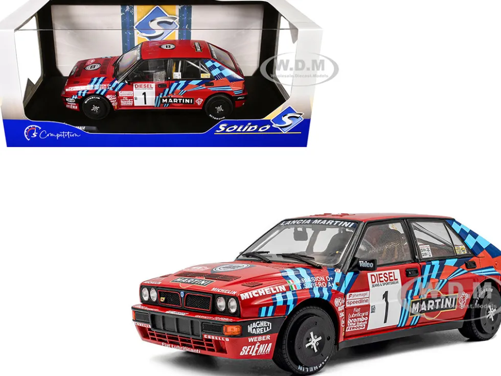 Lancia Delta HF Integrale #1 Miki Biasion - Tiziano Siviero Winner "Rally Sanremo" (1989) "Competition" Series 1/18 Diecast Model Car by Solido