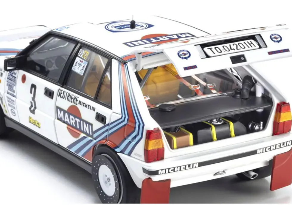 Lancia Delta HF 4WD #3 Bruno Saby - Jean-Francois Fauchille "Martini Racing" Winner "Rally Monte Carlo" (1988) 1/18 Diecast Model Car by Kyosho