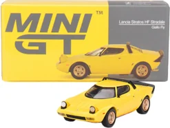Lancia Stratos HF Stradale Giallo Fly Yellow Limited Edition to 1440 pieces Worldwide 1/64 Diecast Model Car by Mini GT