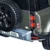 2022 Land Rover Defender 110 Green Metallic with Black Top and Sunroof 1/24 Diecast Model Car Bburago 21101grn
