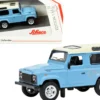 Land Rover Defender Light Blue Cream Top 1/64 Diecast Model Car Schuco 452027500