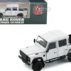 Land Rover Defender 110 Pickup Truck White with Extra Wheels 1/64 Diecast Model Car BM Creations 64B0199