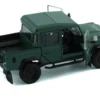 Land Rover Defender 110 Pickup Truck Green with Extra Wheels 1/64 Diecast Model Car BM Creations 64B0197