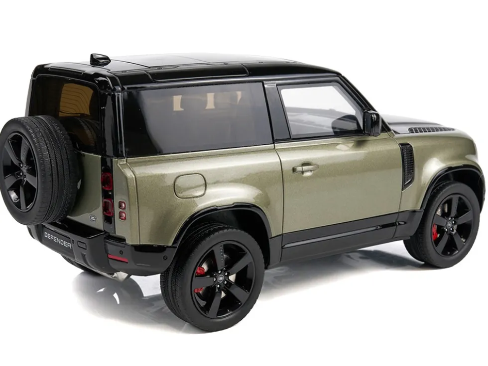2021 Land Rover Defender 90 P400 X-Dynamic HSE Pangea Green Metallic 1/18 Model Car by GT Spirit