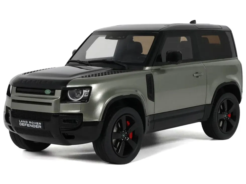 2021 Land Rover Defender 90 P400 X-Dynamic HSE Pangea Green Metallic 1/18 Model Car by GT Spirit