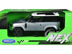 2020 Land Rover Defender Silver Metallic White Top NEX Models 1/26 Diecast Model Car Welly 24110W-SIL