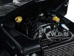 Land Rover Defender 90 Works V8 Matt Black Gloss Black Top 70th Edition 1/18 Diecast Model Car LCD Models LCD18007