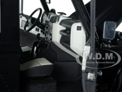 Land Rover Defender 90 Works V8 Matt Black Gloss Black Top 70th Edition 1/18 Diecast Model Car LCD Models LCD18007