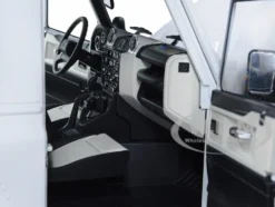 Land Rover Defender 90 Works V8 White Gloss Black Top 70th Edition 1/18 Diecast Model Car LCD Models LCD18007