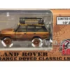 Land Rover Range Rover Classic LSE RHD Right Hand Drive Camel Trophy Yellow Dirty Mud Version with Roof Rack Extra Wheels and Accessories Limited Edition to 2016 pieces Worldwide 1/64 Diecast Model Car BM Creations 64B0283