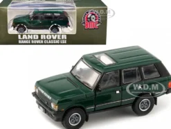 Land Rover Range Rover Classic LSE RHD Right Hand Drive Green with Sunroof with Extra Wheels 1/64 Diecast Model Car BM Creations 64B0182