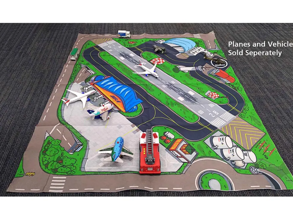 Large International Airport Felt Play Mat Model by Daron