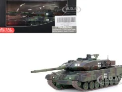 Leopard 2A6 Main Battle Tank Green Camouflage Ukrainian Army Armor Premium Series 1/72 Diecast Model Panzerkampf 12173PD